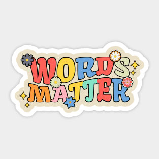 Words Matter (25th Amendment) Fun Colors Sticker